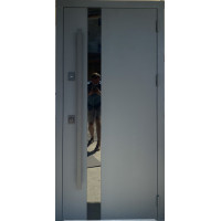 Дверь входная Qdoors Elegant 3К ручка DMD антрацит песок/ гладкая белая шагрень