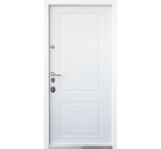 Дверь входная Qdoors Трино дуб графит/белая шагернь