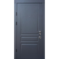 Дверь входная Qdoors Трино дуб графит/белая шагернь