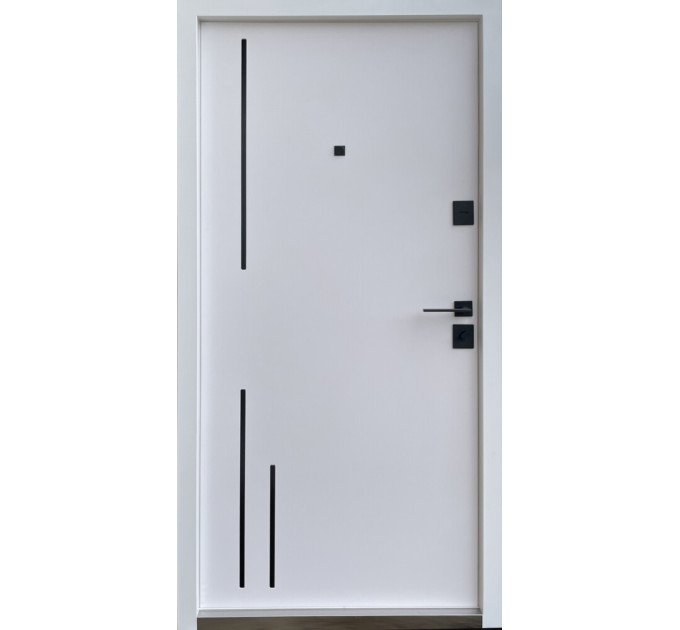 Дверь входная Qdoors Триони- АК антрацит/белая шагрень
