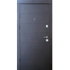 Дверь входная Qdoors Горизонталь венге темный гор./ венге ванильный гор.