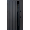 Дверь входная Qdoors Арт 8019-3К ручка DMD ral8019/дуб темный
