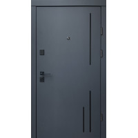 Дверь входная Qdoors Триони- АК антрацит/белая шагрень