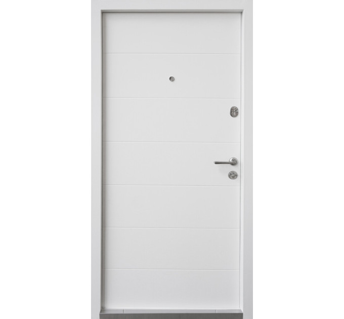 Дверь входная Qdoors Горизонталь венге темный гор./ венге ванильный гор.