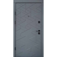 Дверь входная Qdoors Фрост грифель структура софт / белое дерево