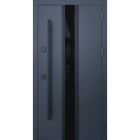 Дверь входная Qdoors Флай 3К ручка DMD антрацит песок/ гладкая белая шагрень