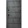 Дверь входная Qdoors Комби-АК оксид темный/бетон снежный