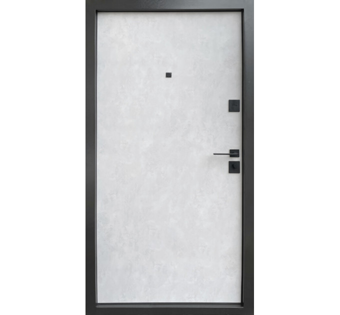 Дверь входная Qdoors Комби-АК оксид темный/бетон снежный