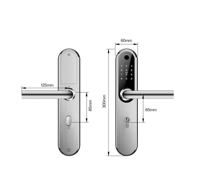 Умный замок SEVEN LOCK SL-7768BF (85мм) silver (Без врезной части)