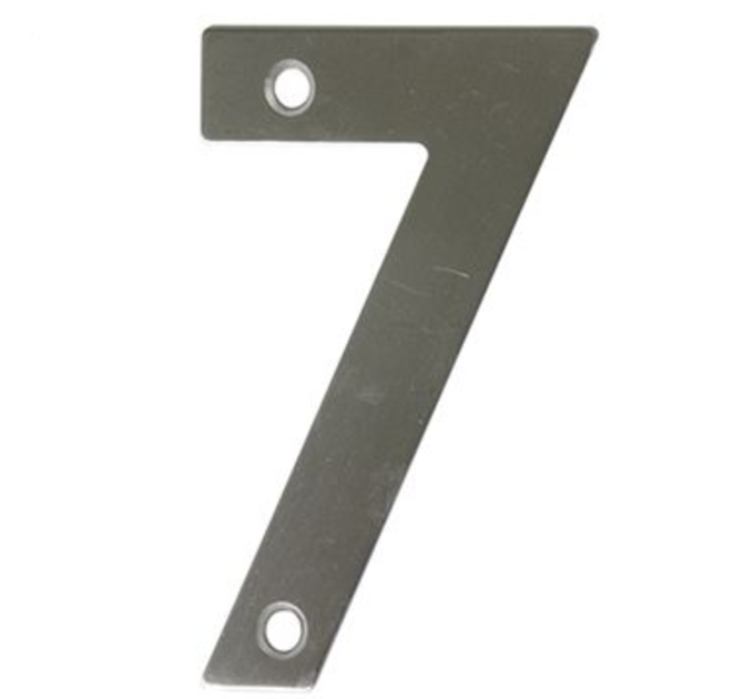 Цифра на дверь "7" нержавеющая сталь