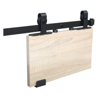 LN12_MINI компл. фурнитуры LUNA MINI на 1 дверь, с направляющей 1220 мм, Design Line, черный мат.
