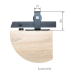 LN12_MINI компл. фурнитуры LUNA MINI на 1 дверь, с направляющей 1220 мм, Design Line, черный мат.