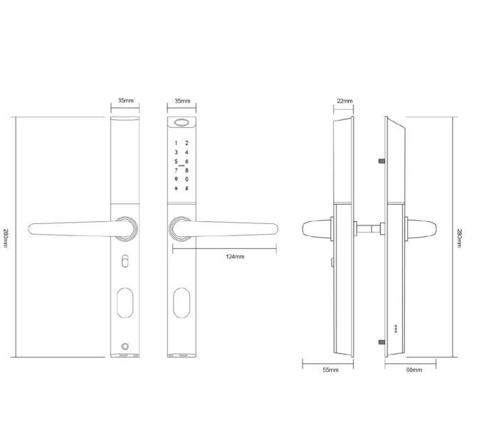 Умный замок SEVEN LOCK SL-7763BF black (Без врезной части)