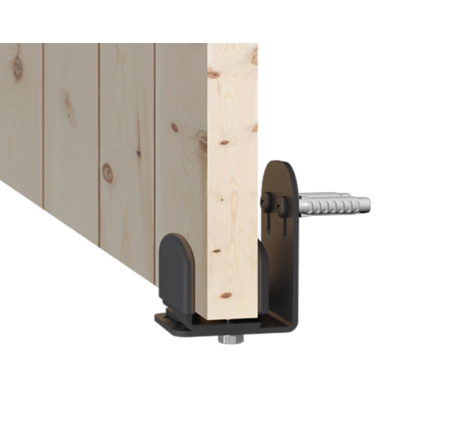 Mantion ROC Design Нижний проводник металлический, крепеж к стене, черный матовый