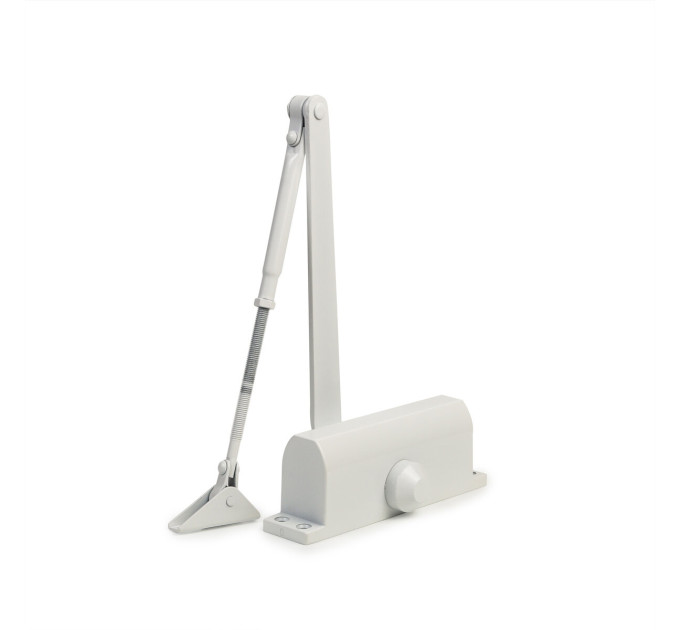 Доводчик дверной SIBA EN3 d40-60 кг белый WHITE с фиксацией 120°