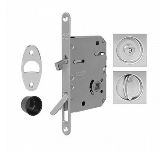 AGB Комплект Scivola TRE WC CLASS kit A для разсувних дверей матовий хром