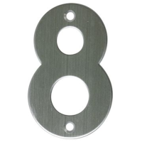 Цифра на дверь "8" нержавеющая сталь