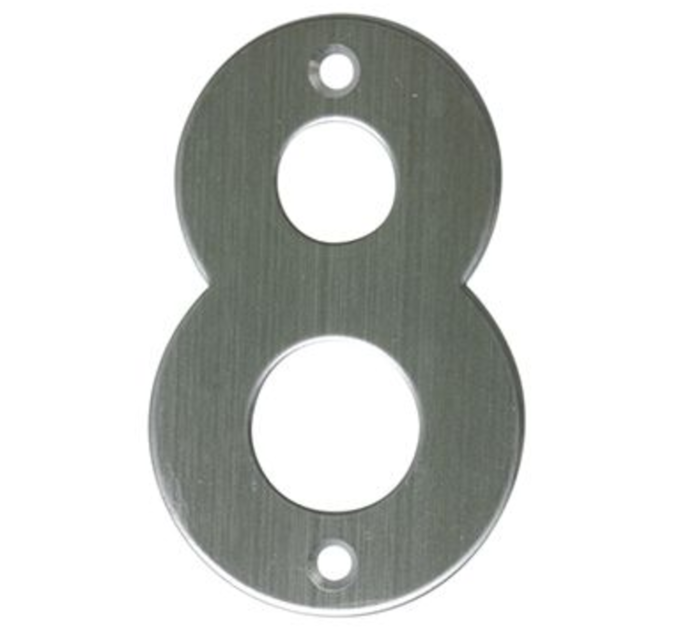Цифра на дверь "8" нержавеющая сталь