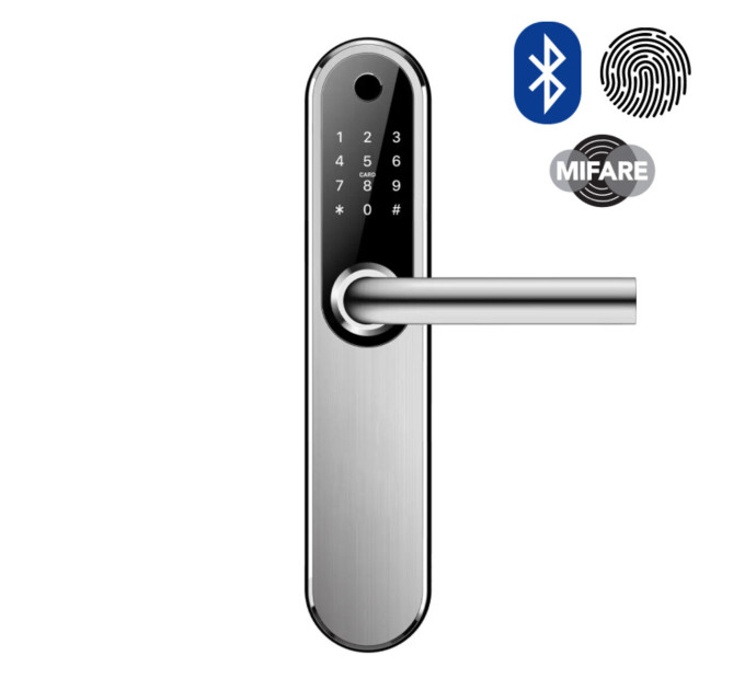 Умный замок SEVEN LOCK SL-7768BF silver (Врезная часть 6068R)