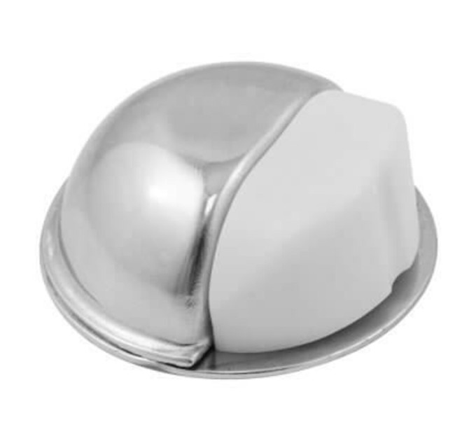 Упор дверной мод d402 - ?50x22 mm самоклеющаяся хром