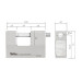 Замок висячий DISEC MG600 MAGNETIC_6G KM0P20 3KEY SLID_shackle 20мм 12мм BOX