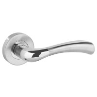 Ручка дверная SIBA ECO SAROS из нержавеющей стали на розетке SSR01 (22 07)