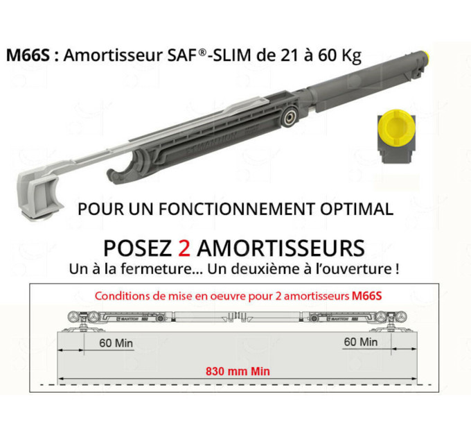 Mantion SAF-SLIM Дотягувач для дверей вагою 20-60 кг