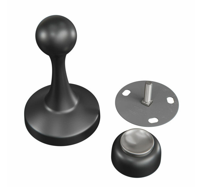 Упор дверной торцевой магнитный мод.715 - ?19x85 mm черный