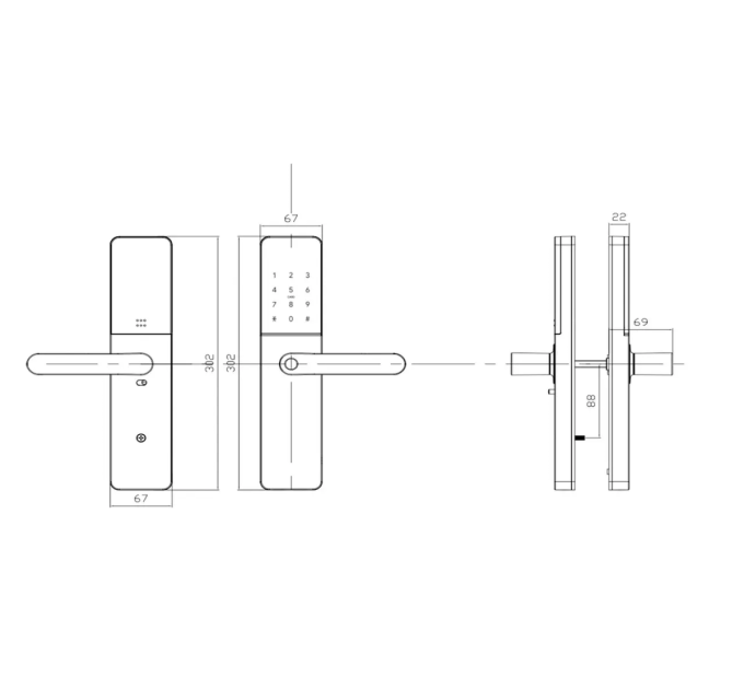 Умный замок SEVEN LOCK SL-7779BFW (Без врезной части)