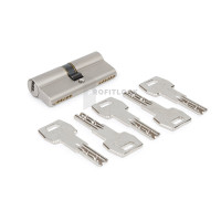 AGB SCUDO 5000 PS Цилиндр ключ-ключ 110 мм, 55х55 матовый никель
