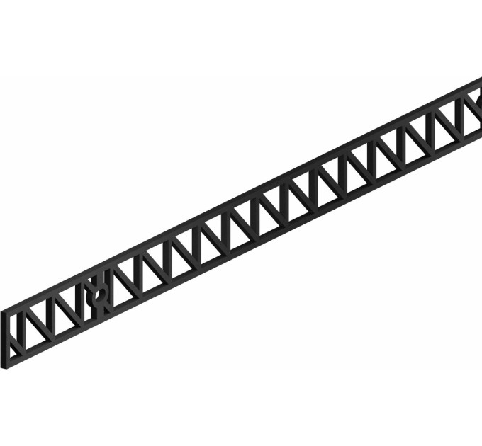Mantion направляющая сталь.R04 1950 мм с 4 держателями, ROC Design, черная матовая