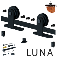 Valcomp LN20 Комплект фурнитуры LUNA 100кг до 1 двери 850-1050 мм, черный матовый