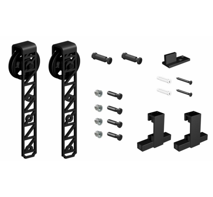 Mantion ROTA комплект фурнитуры на 1 дверь до 80 кг, ROC Design, черный матовый