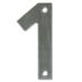 Цифра на дверь "1" нержавеющая сталь