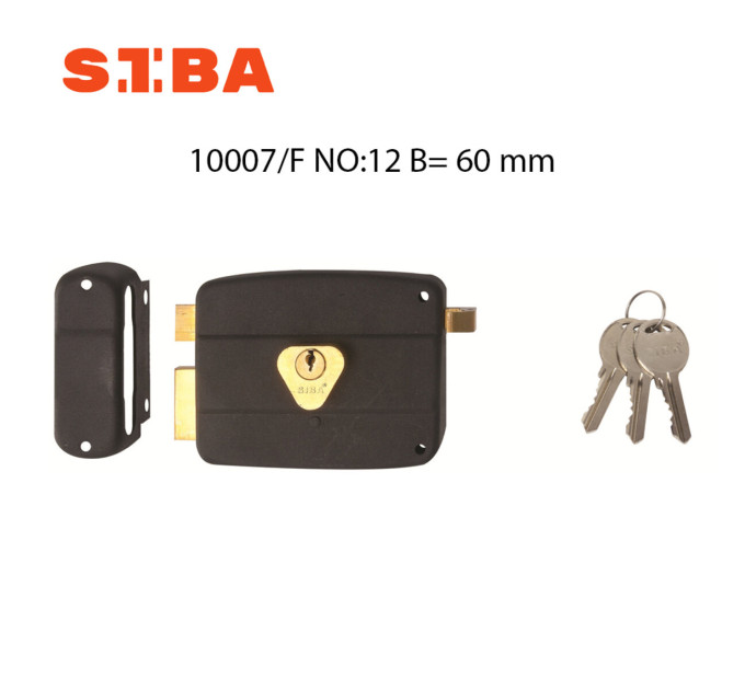 SIBA Замок накладной №12 - 120 мм B=60 мм реверсивный