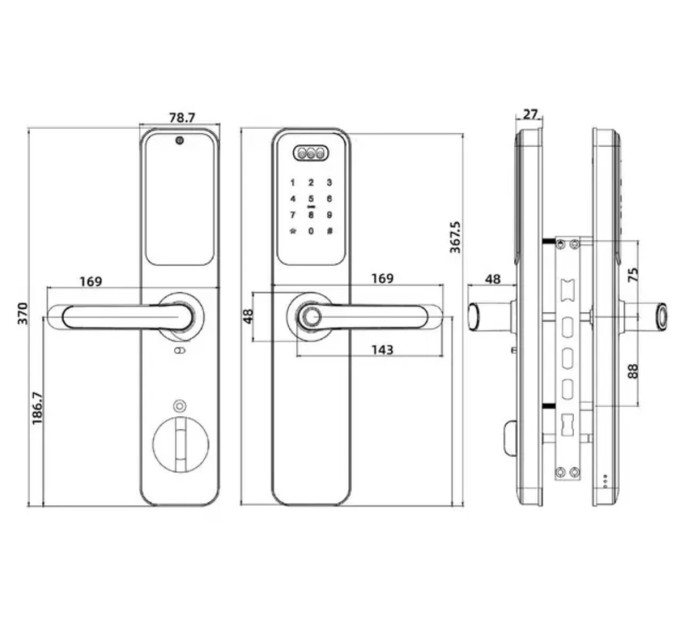 Умный замок SEVEN LOCK SL-7765BFF (Врезная часть 6068)