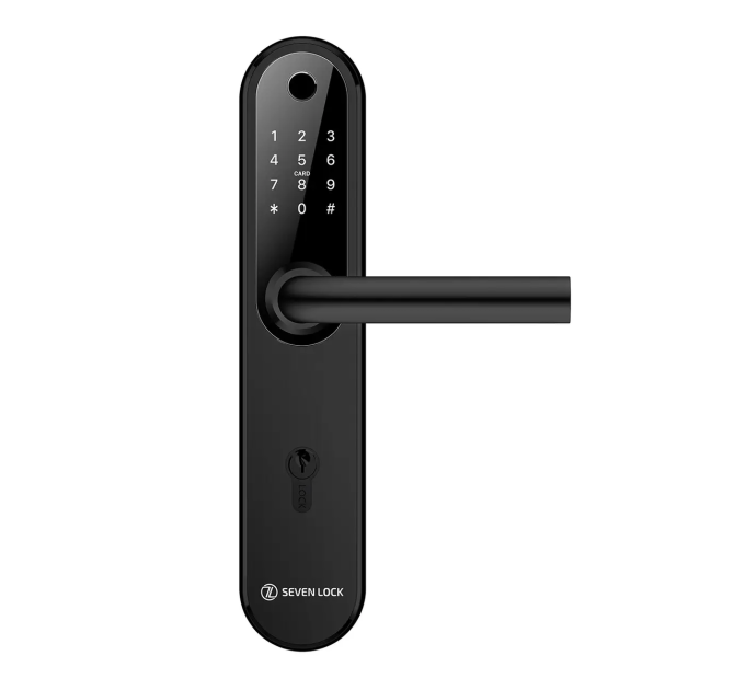 Умный замок SEVEN LOCK SL-7768BF (85мм) black (Без врезной части)