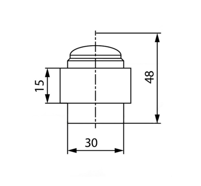 Siba Стопор дверной SB-DS 101 анодированный никель AN