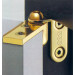 AGB 2R Петля полускрытый, комплект (верхниз), хром