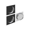 Valcomp Комплект ручек квадратных 55x55x8,8 мм, отверстие ?50x9, черные