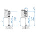 *Valcomp Herkules GLASS HG01 Комплект фурнітури для одних скляних дверей до 100 кг, без направляючої