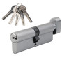 Цилиндр SIBA 90 мм (45х45) кл-эт 5 кл. матовый хром 12190/BTSCZ ZAMAK (12)
