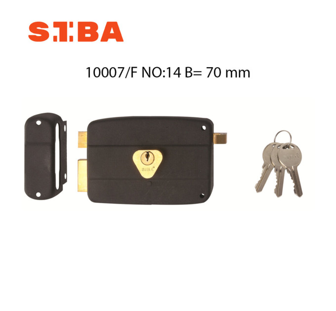 SIBA Замок накладной №14 - d40 мм B=70 мм реверсивный