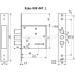 KALE Замок доп. для мет. дверей 447 L 4 кл, (пл.головка, Д-75 мм) без отв. планки (Гардиан d30.01)