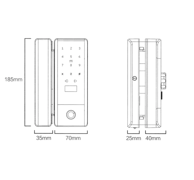 Умный замок SEVEN LOCK SL-7776BF (для стеклянных дверей)