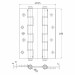 Петля маятниковая мод d3035 - 180x133x4 mm матовый хром*