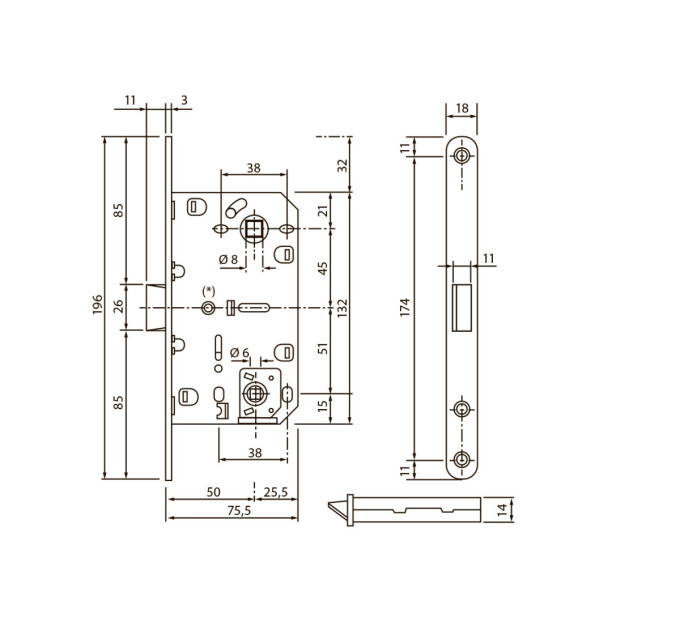 SIBA Механізм безшумний WC SB9650 (Evolution), бронза антична AB