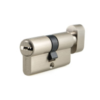 Цилиндр SIBA 60 мм d30 d30Т) кл-эт 5 кл. матовый никель 12160/BTSZ ZAMAK (12)