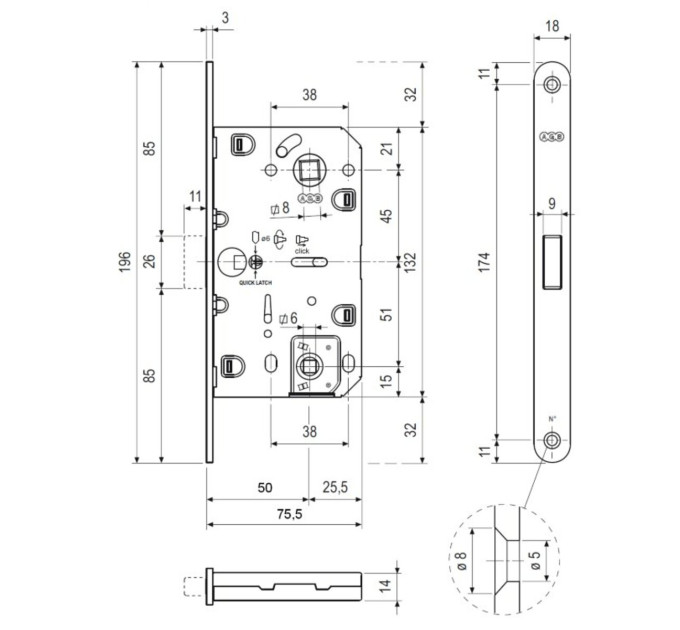 AGB Mediana Polaris XT магнитный механизм WC матовый хром