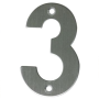 Цифра на двері "3" нержавіюча сталь